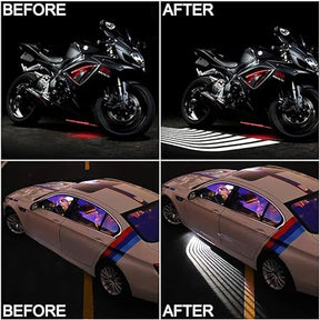 2PCS Motorcycle &amp; Car Welcome Light Door Courtesy Lights With Projector   Led Carpet Underglow For Car Motorcycle Light and car ValueKartPk