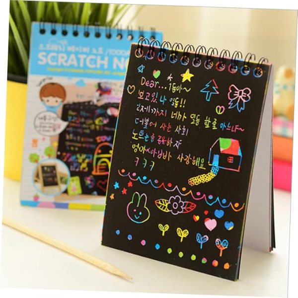 Scratch Note Pad -   Rainbow Drawing Draft Books for Children (random book) ValueKartPk