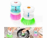 Self Dispensing Cleaning Brush Dish Brush Liquid Soap Plastic Dish Cleaning Brush Home Cleaning Laundry Products Kitchenwar(Random color) ValueKartPk