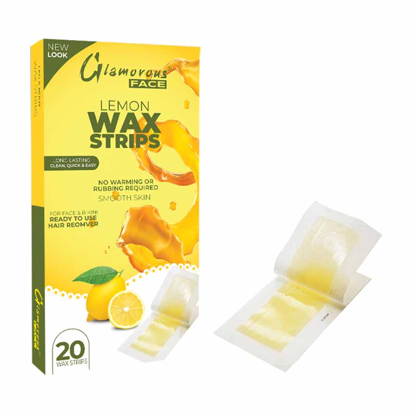 (lemon) Glamorous Face Body Wax Strips ValueKartPk