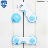 New 1pc Cabinet Door Drawers Refrigerator Locks Protection from Children Baby Safety Plastic Security Lock(random color) ValueKartPk