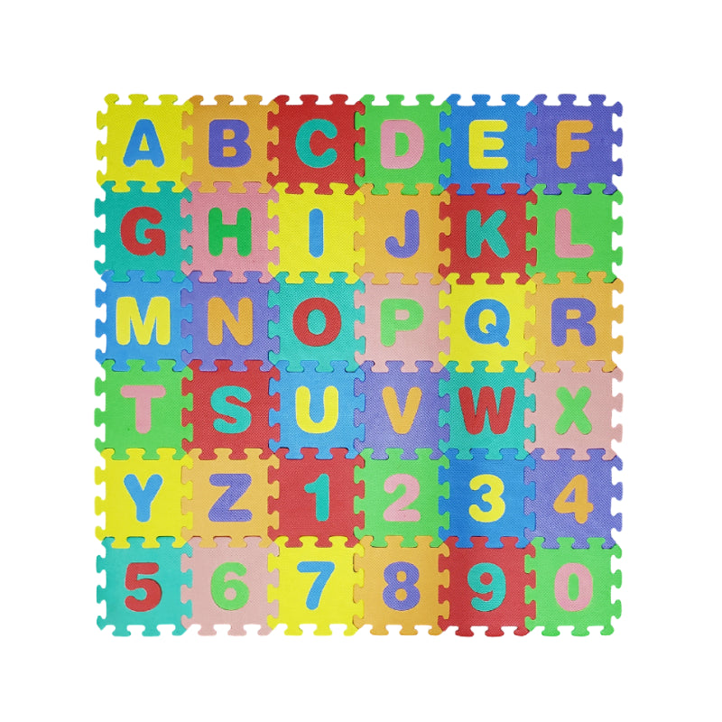 36 PCs Large - 6mm Baby Play Mate - Abc &amp; 123 Kids Learning Floor Puzzle Mat ValueKartPk