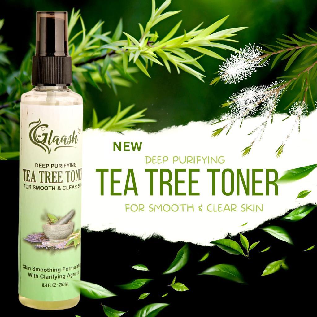 GLAASH TEA TREE TONER FOR SMOOTH &amp; CLEAR SKIN 100ML ValueKartPk