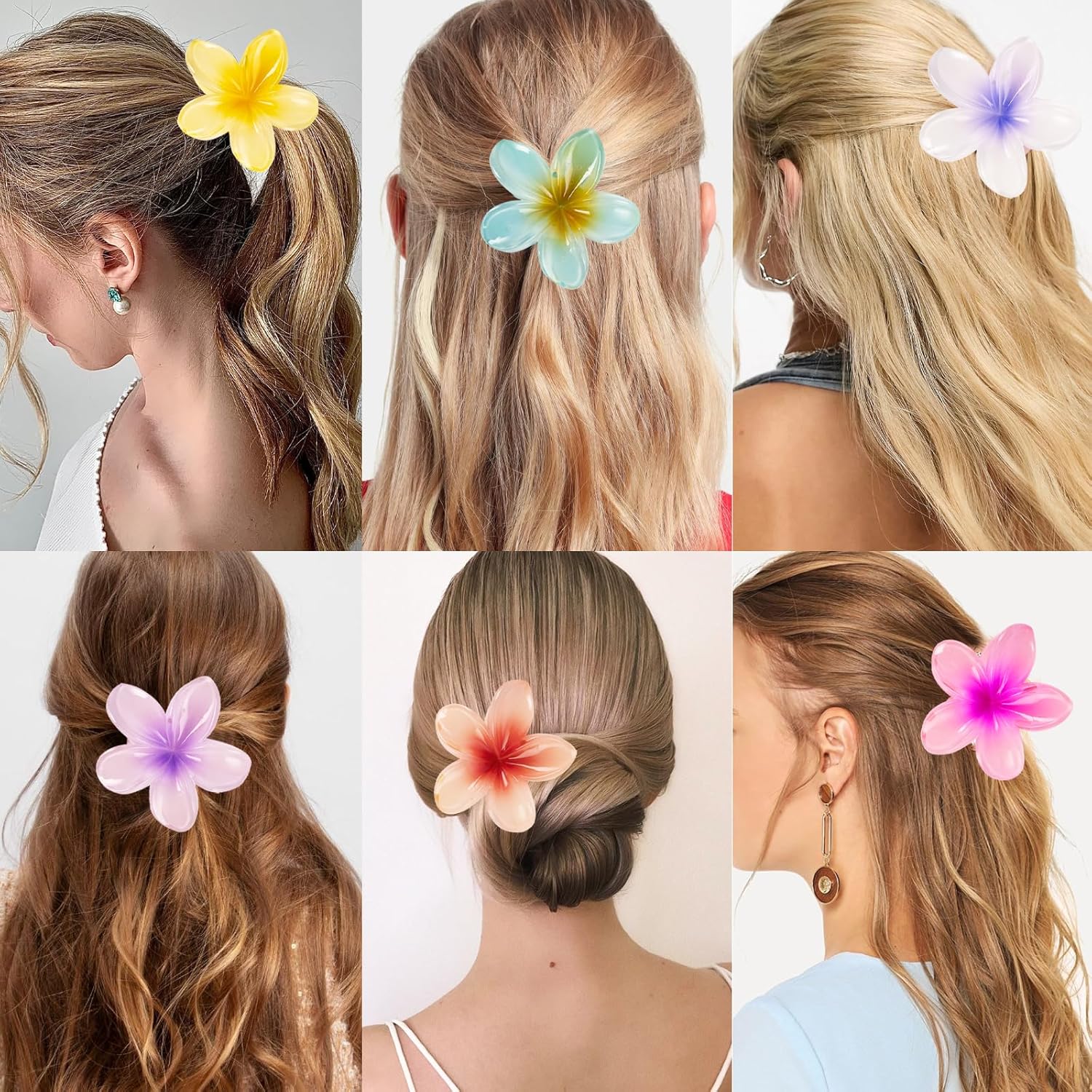 1 Pc - Flower Hair Clip Colorful Hair Band For girls &amp; Women ValueKartPk