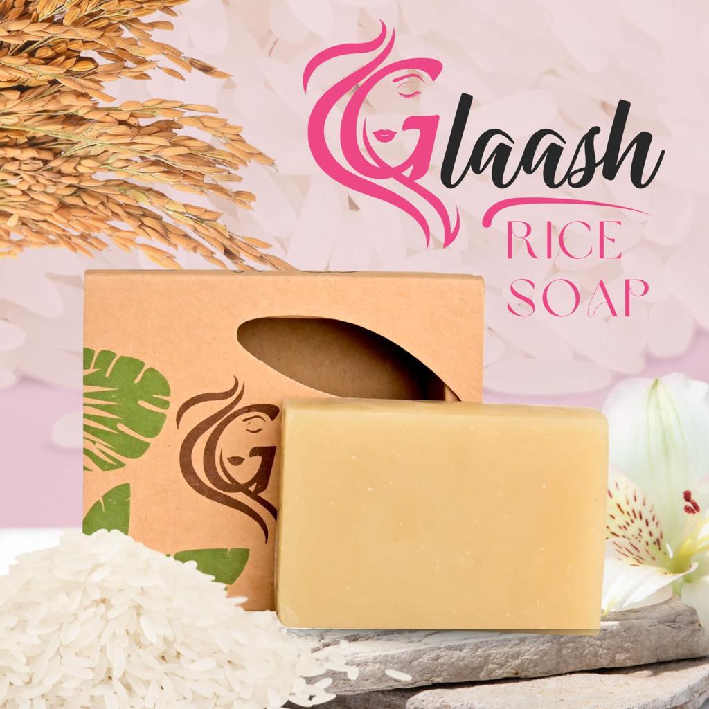 GLAASH RICE ORGANIC SOAP BAR 100GM ValueKartPk