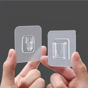 Transparent Double Sided Adhesive Hooks for Bathroom Kitchen Office Hanging ValueKartPk