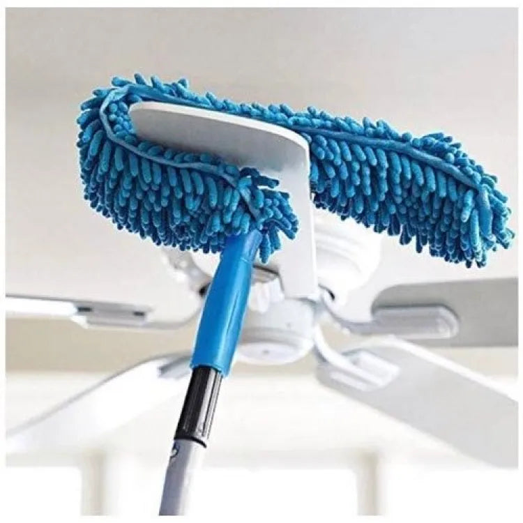 Flexible Micro Fiber Duster With Telescopic Stainless Steel Handle for Fan Cleaning Specially(with metal rod). ValueKartPk