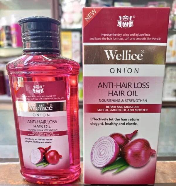 Wellice Onion Hair Oil Repair Damaged Hair Anti Hair Loss - 150ml ValueKartPk