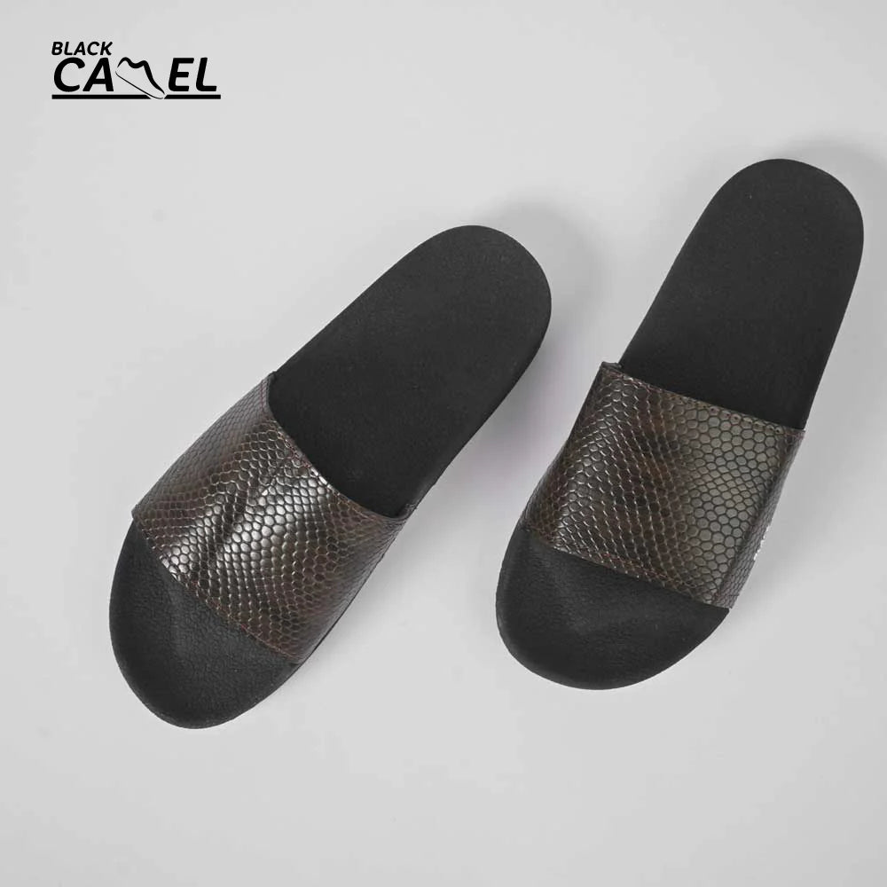 Black Camel Cobra texture slide (Cimahi - Brown/White 39-44) ValueKartPk