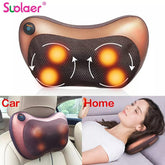 Massager Neck Car Home Cervical Massage Neck Back Waist Body Electric Multifunctional Massage Pillow Arm Foot Infrared Heated ValueKartPk