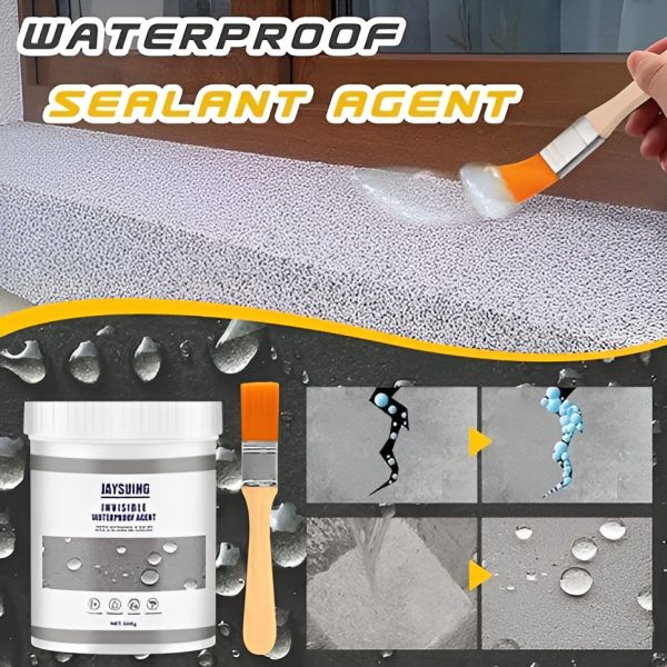 Invisible Waterproof Agent, Super Strong Invisible Waterproof Anti-leakage Agent, Instant Repair Waterproof Anti-leakage Agent (with Brush) ValueKartPk