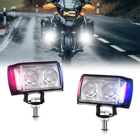 LED Work Light Driving Fog Light Red Blue Auxiliary Hi/Lo beam White Amber Spotlight Universal for ATV SUV for all bikes/car/trucks/jeep ValueKartPk