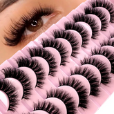 M38 3D False Eyelashes Fake Eyelashes Dramatic Messy Mink for girls &amp; women ValueKartPk