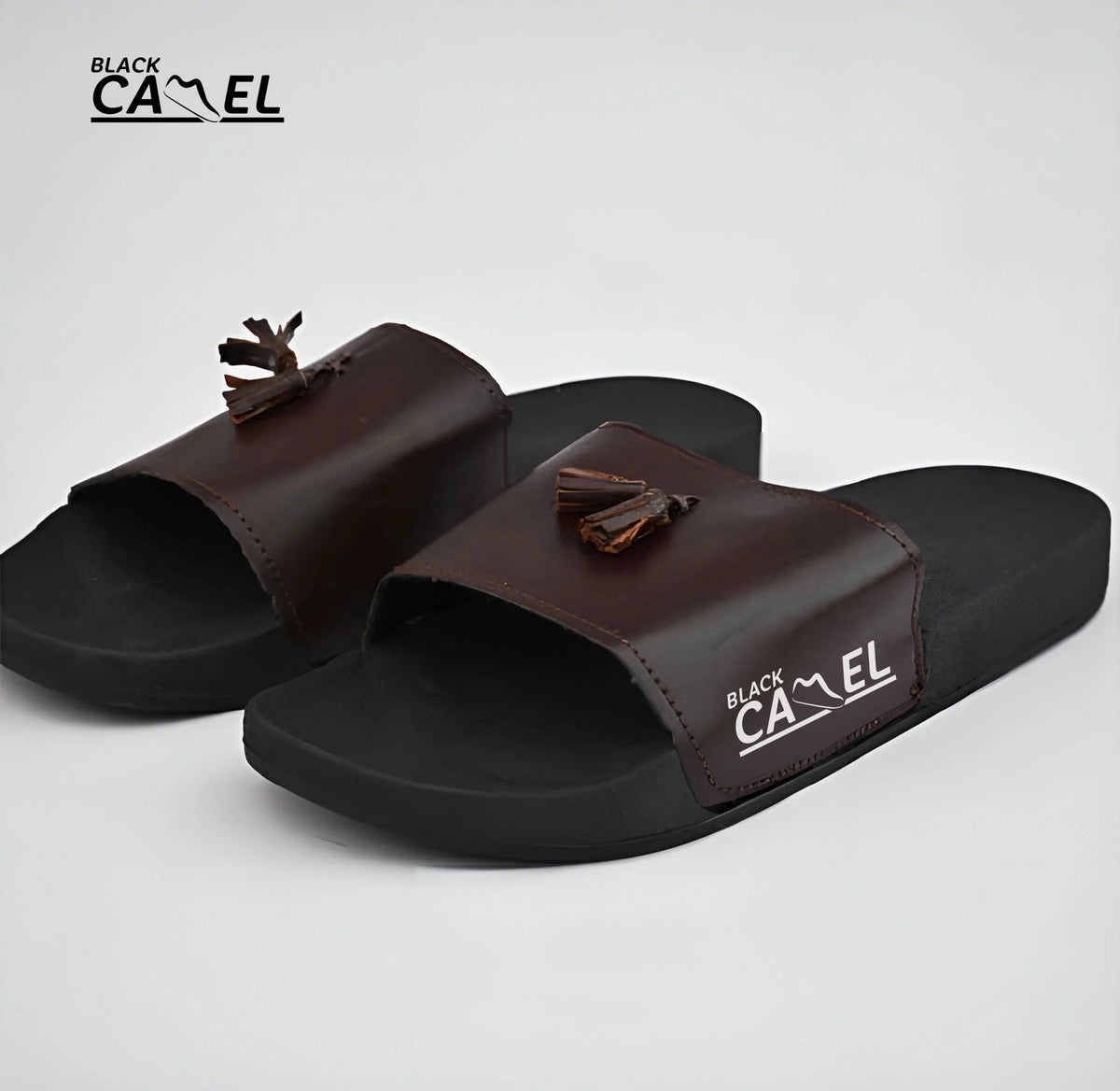 Black Camel Tassel Slide Slipper for men (Tassel-Black/Brown -39-44) ValueKartPk