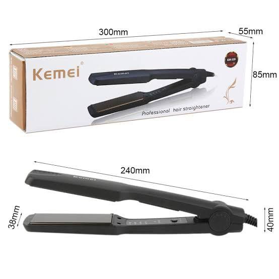 KEMEI Ceramic Heating Plate Professional Tourmaline Hair Straightener Women Flat Iron Beauty Tools Fast Heating KM-329 ValueKartPk