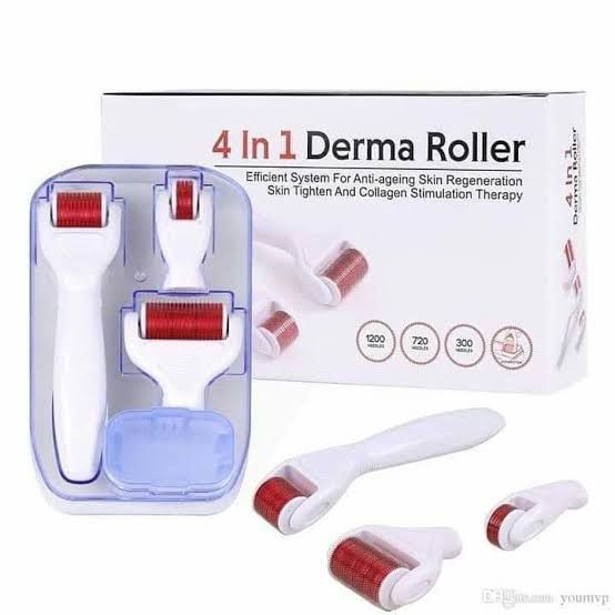 4 In 1 Meso Derma Roller Hair &amp; Skin Rejuvenation System ValueKartPk