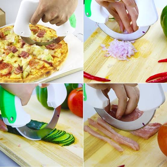 Circular Rolling Knife Stainless Steel, Universal Kitchen Knife, Round Knife Kitchen Cutter, Circular Rolling Knife ValueKartPk