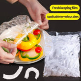 100pc Disposable Cling Film Cover Household Refrigerator Food Fruit Preservation Cover Dust-proof Plastic Fresh-keeping Cover. ValueKartPk