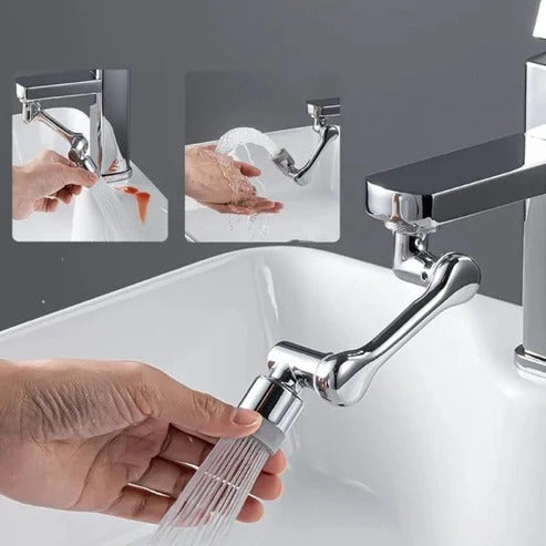 1080°Rotatable Faucet Aerator Bathroom Washbasin Tap Splash Filter Kitchen Faucet Extend Faucet Water Saving Bubbler Nozzle ValueKartPk