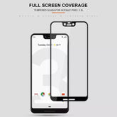 Google Pixel 3 XL Screen Glass Protector HD Edge to Edge Tempered Glass For Pixel 3XL - Black ValueKartPk