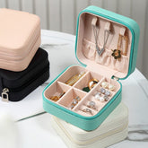 Jewelry Storage Box leather Jewelry Stand Earrings Ring Box Cosmetics Beauty Container Organizer (random color) ValueKartPk