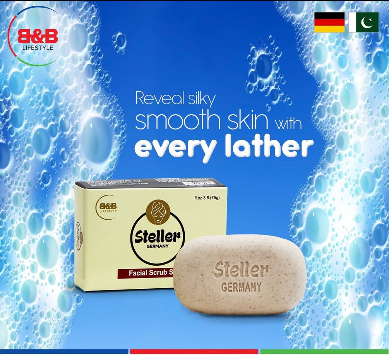 Steller Facial Scrub Soap ValueKartPk