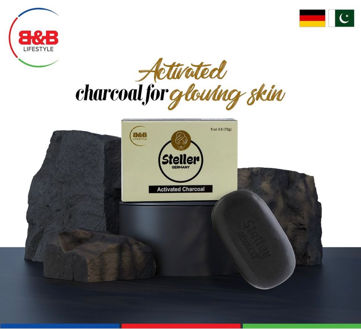 Steller Activated Charcoal Soap ValueKartPk