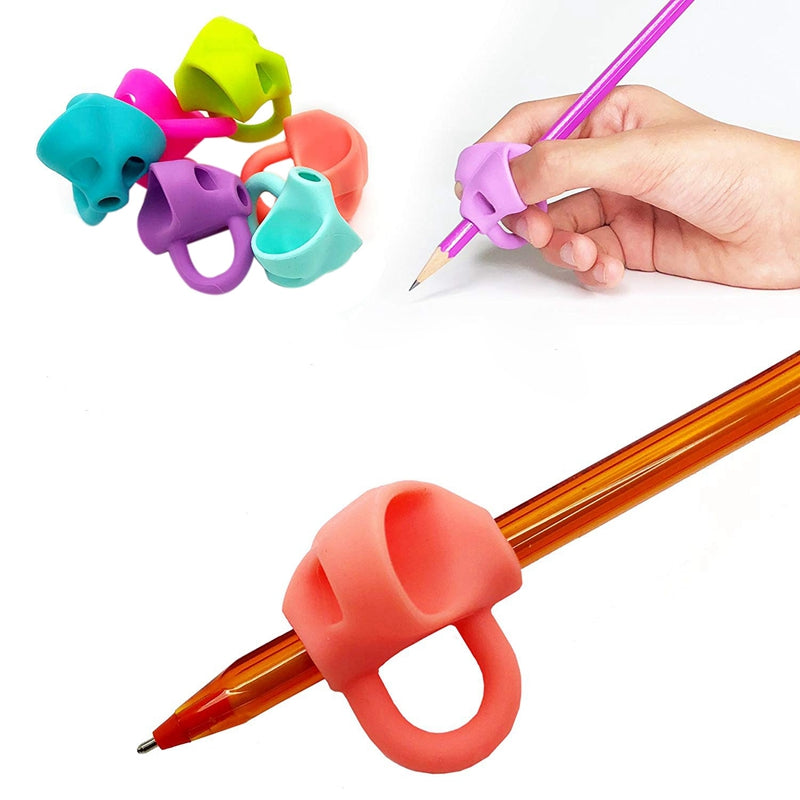 Pencil Grip Pen Writing Assistant Holder Child Pencil Grip Handwritten Non-toxic Silicone Posture Correction Finger Trainer ValueKartPk