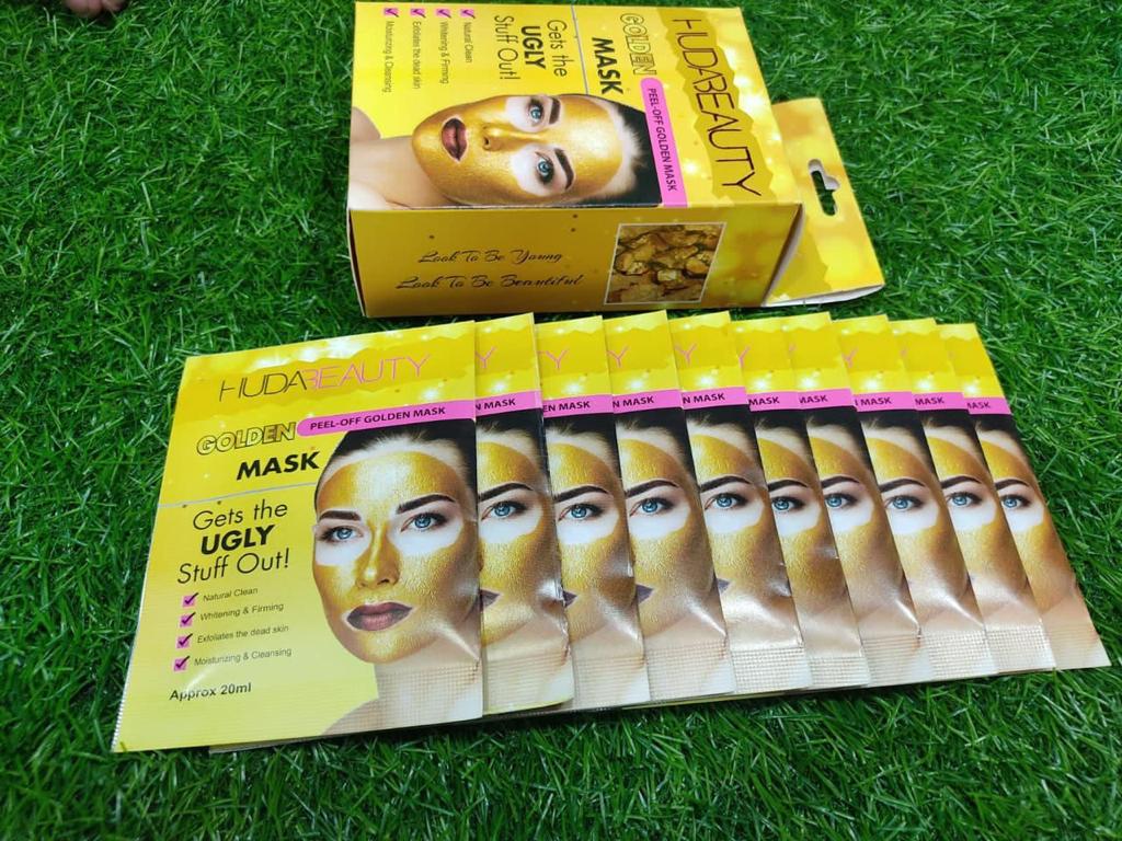 Huda Beauty Gold Collagen Peel Off Mask 10 Pcs ValueKartPk