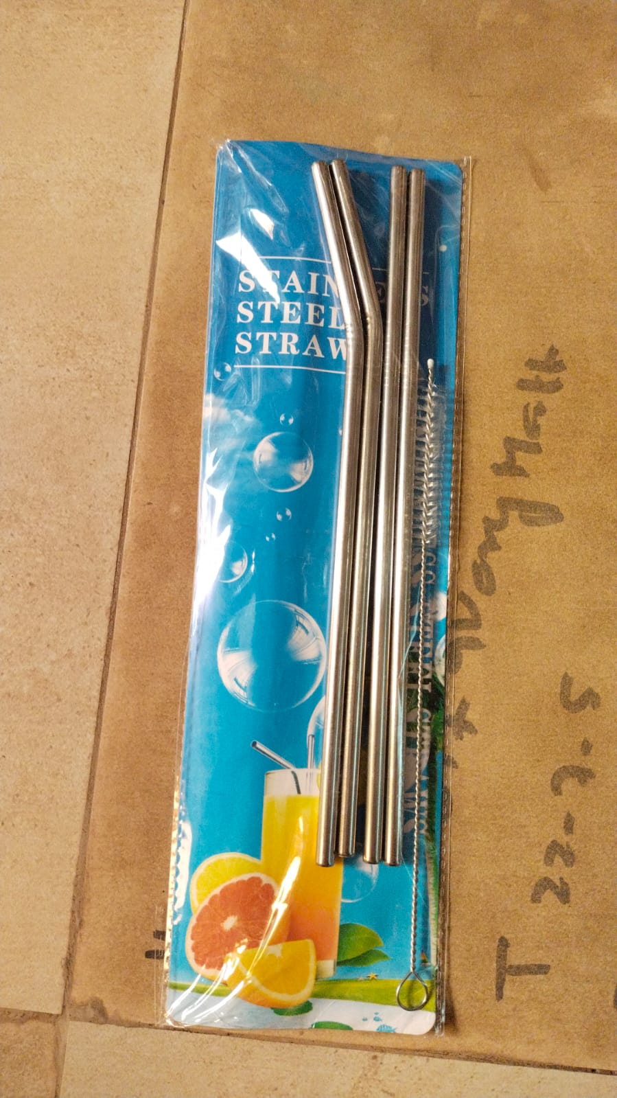 stainless steel straw 5 pcs pack ValueKartPk