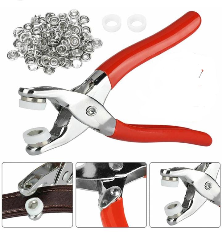 Tich Button Machine Plier Metal Mody With 50 Button ValueKartPk