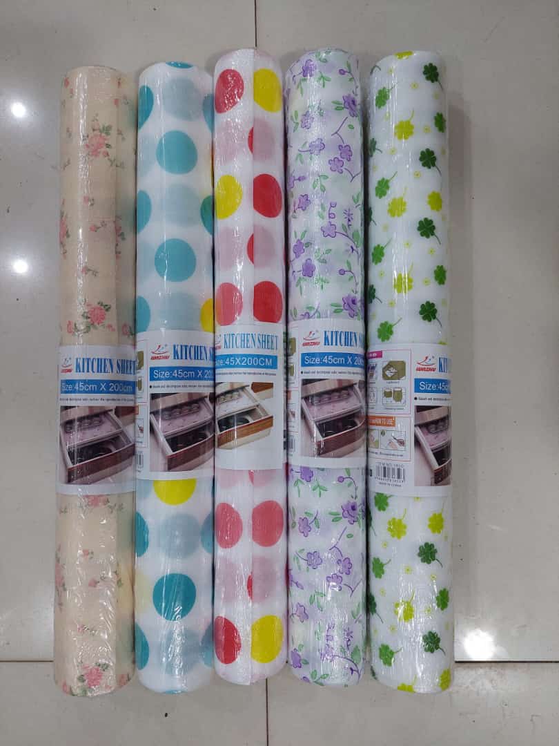 1 Roll - Kitchen Polka Foamic Sheet (45*200cm)  (random color) ValueKartPk