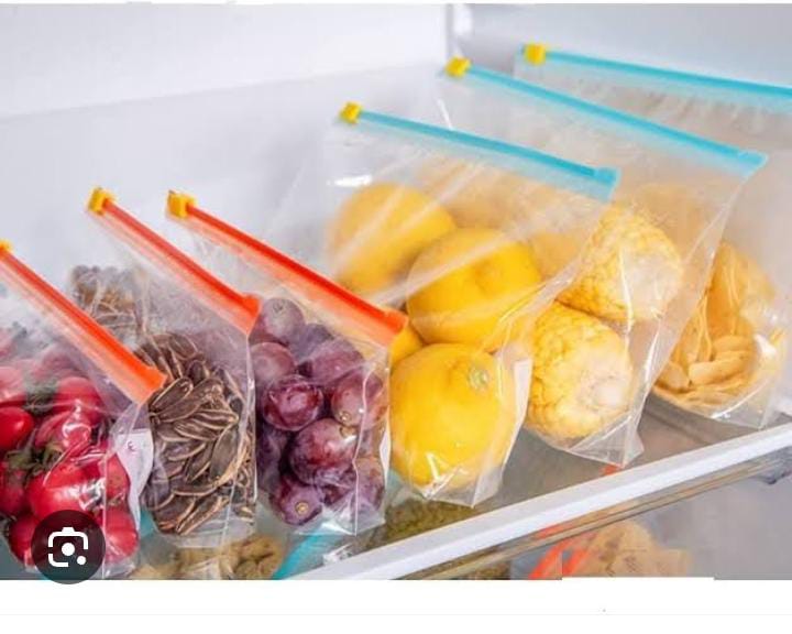 Food Storage Slider Bag Freezer Zipper Bags Fresh-keeping Freezing Heating Food Sealing Packaging Kitchen Accessories ValueKartPk