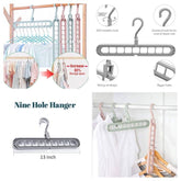 Magic Hanger Multipurpose 9 Hole Space Saving Closet Organizer – Multicolor ValueKartPk