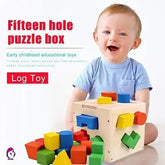 Wooden Hole Shape Intelligence Box Big Shape ,Wood Puzzle Geometric Shape Blocks ValueKartPk