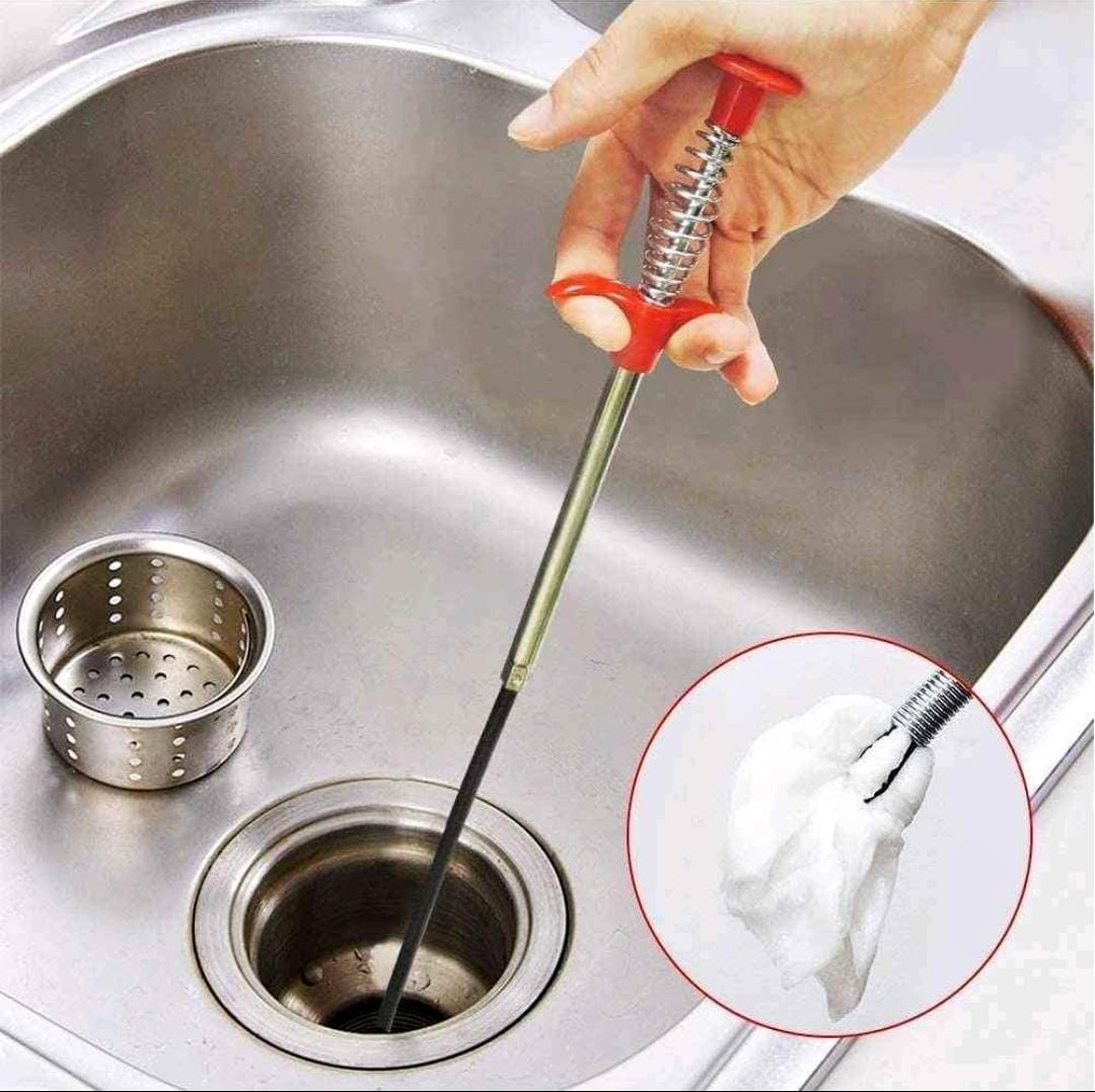 Sink Cleaner Tool, Drain Auger Hair Catcher, for Bathroom ,Bathtub ,Kitchen ,Sink, Toilet, Clogged ,Drain Cleaning, Sewer Remover, Dredge Tool, Snake Clog, Tool Long, Drain Sticks, Sink Tool ValueKartPk