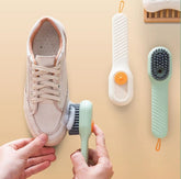 Multifunctional Soft-Bristled Shoe Brush Shoe Brushes Long Handle Brush Automatic Filling Clothes Cleaning Clothing Board Tools (Random Color) ValueKartPk