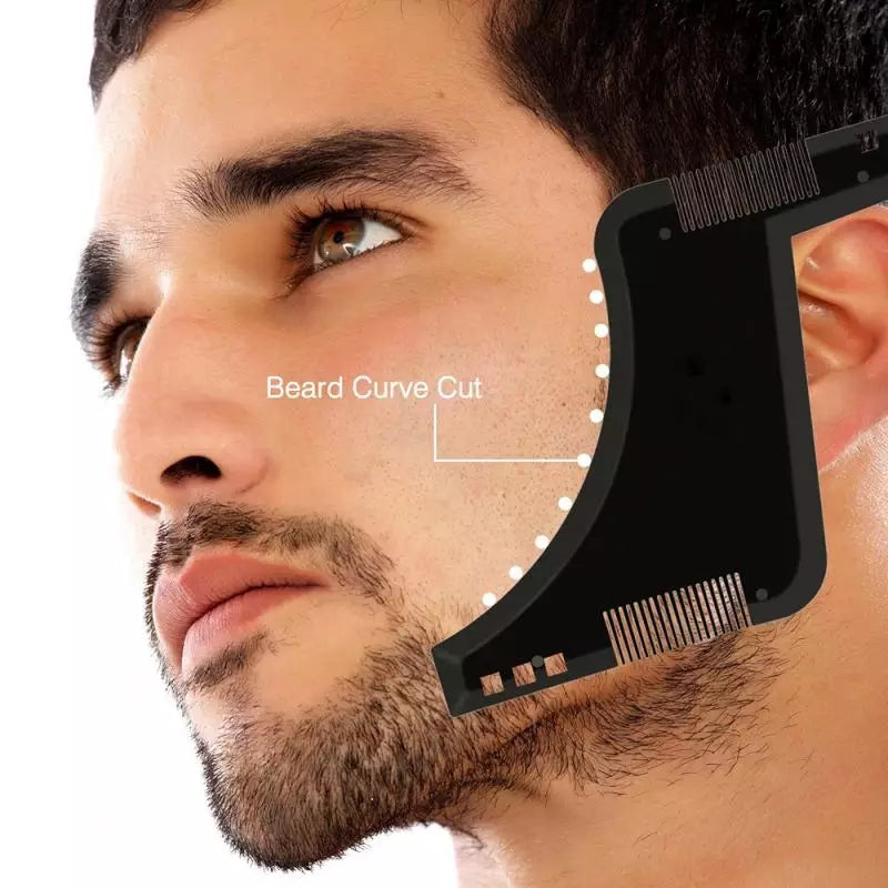 Men Double Sided Beard Shaping Comb | Beard L Shaped Trimmed Comb for Beard Styling ValueKartPk