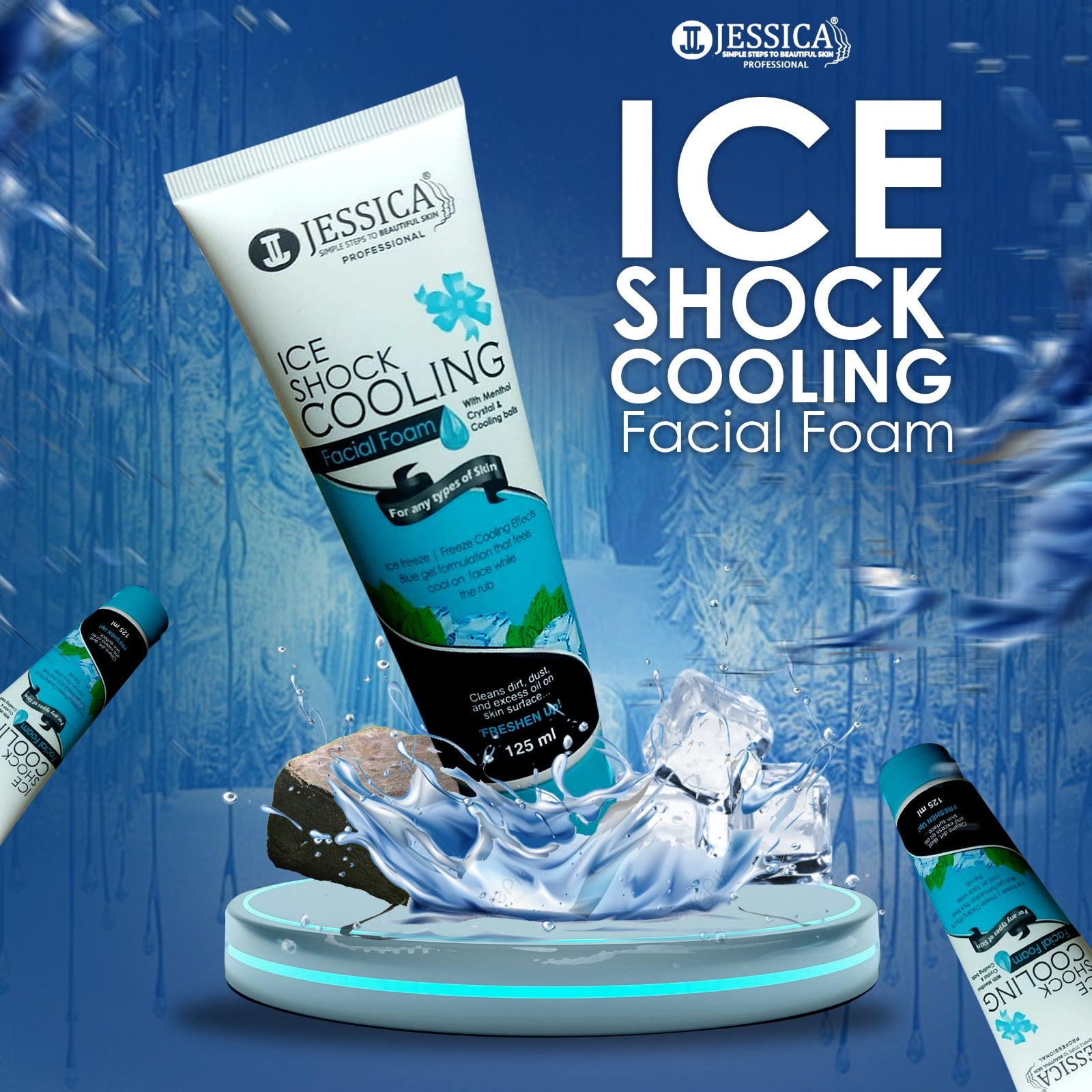 Jessica Ice Shock Cooling Facial Foam Face Wash ValueKartPk