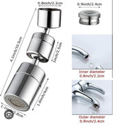 1080°rotatable Faucet Aerator Bathroom Washbasin Tap Splash Filter Kitchen Faucet Extend Faucet Water Saving Bubbler Nozzle ValueKartPk