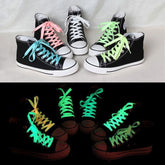 1 pair Luminous Glow in The Dark Shoelaces For Boys Girls Fun Light Up Glow Strap Flash Shoe Laces (Green Color) ValueKartPk