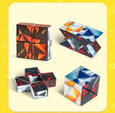 3D Geometric Cubic Toys Infinite Reversible Magic Cube Anti Stress Hand Flip Puzzle Game ValueKartPk