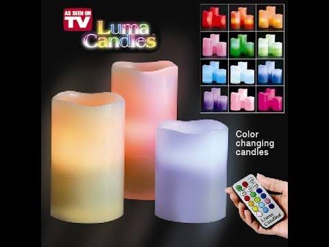 Magic Colour Changing Wax Candles with remote 3 pcs in 1 box (Random colour) ValueKartPk