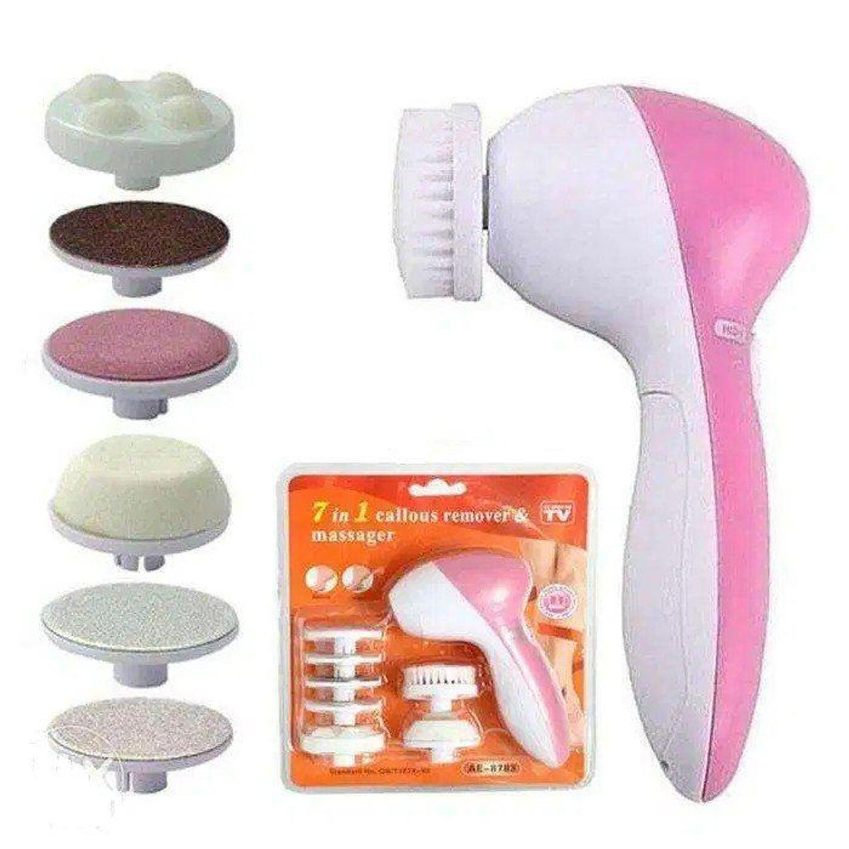 7 in 1 Facial Electric Cleanser and Massager, Face Massager Machine, Skin Electric Cleanser, Scrub Beauty Device Scrubber, Beauty Care Brush for Removing Blackhead Exfoliating and Massaging, Beauty Tool Device ValueKartPk