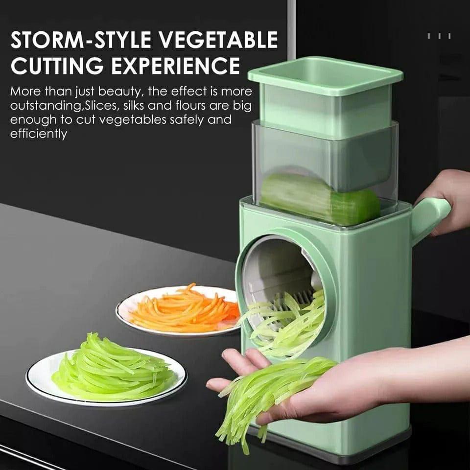 Vegetable Cutter Multifunctional Manual Rotary Cheese Grater Shredder - Wider Hopper Round Mandolin Drum Slicer Cutter for Kitchen (random color ) ValueKartPk