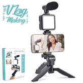 Ay-49 Video Making Kit Vlogging Tripod Triple Band Light ValueKartPk