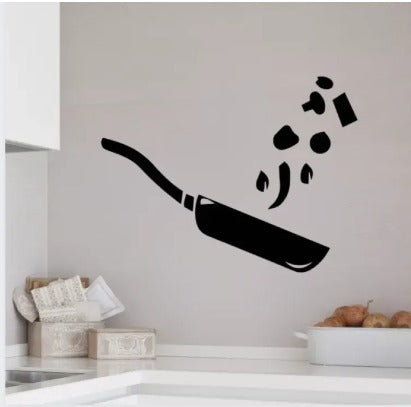 9 Different Piece Kitchenwares Wall Stickers Decorative Sticker | 12x12 inch each sticker ValueKartPk