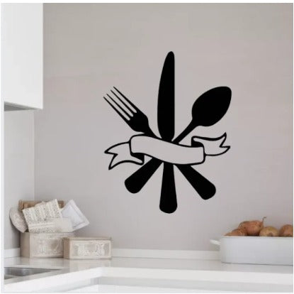 9 Different Piece Kitchenwares Wall Stickers Decorative Sticker | 12x12 inch each sticker ValueKartPk