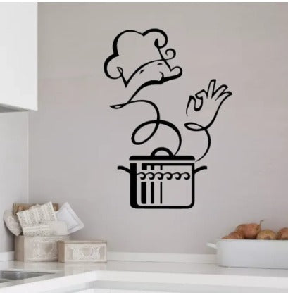 9 Different Piece Kitchenwares Wall Stickers Decorative Sticker | 12x12 inch each sticker ValueKartPk