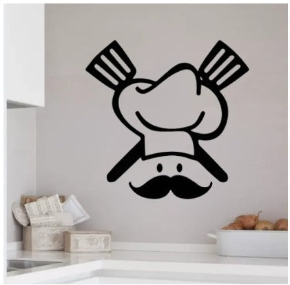 9 Different Piece Kitchenwares Wall Stickers Decorative Sticker | 12x12 inch each sticker ValueKartPk